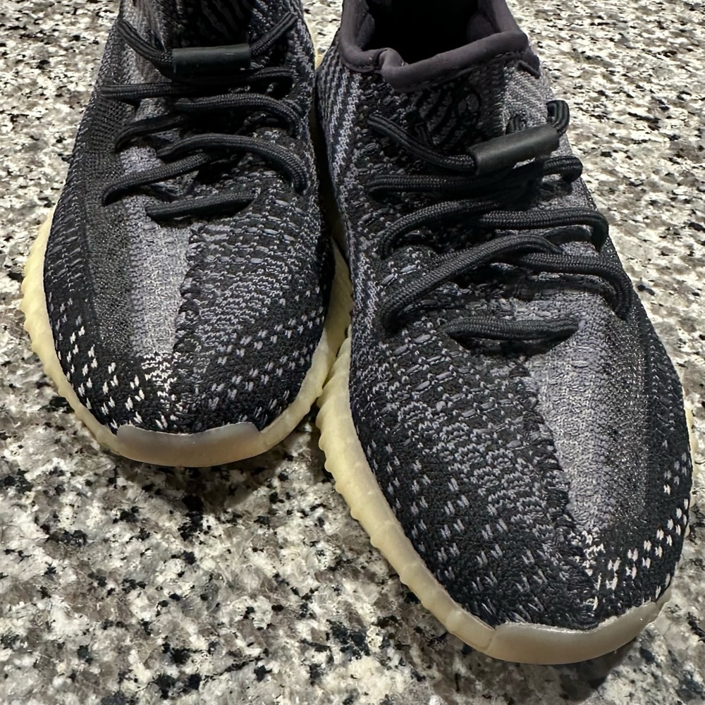 Yeezy Black and Gray Athletic Shoes